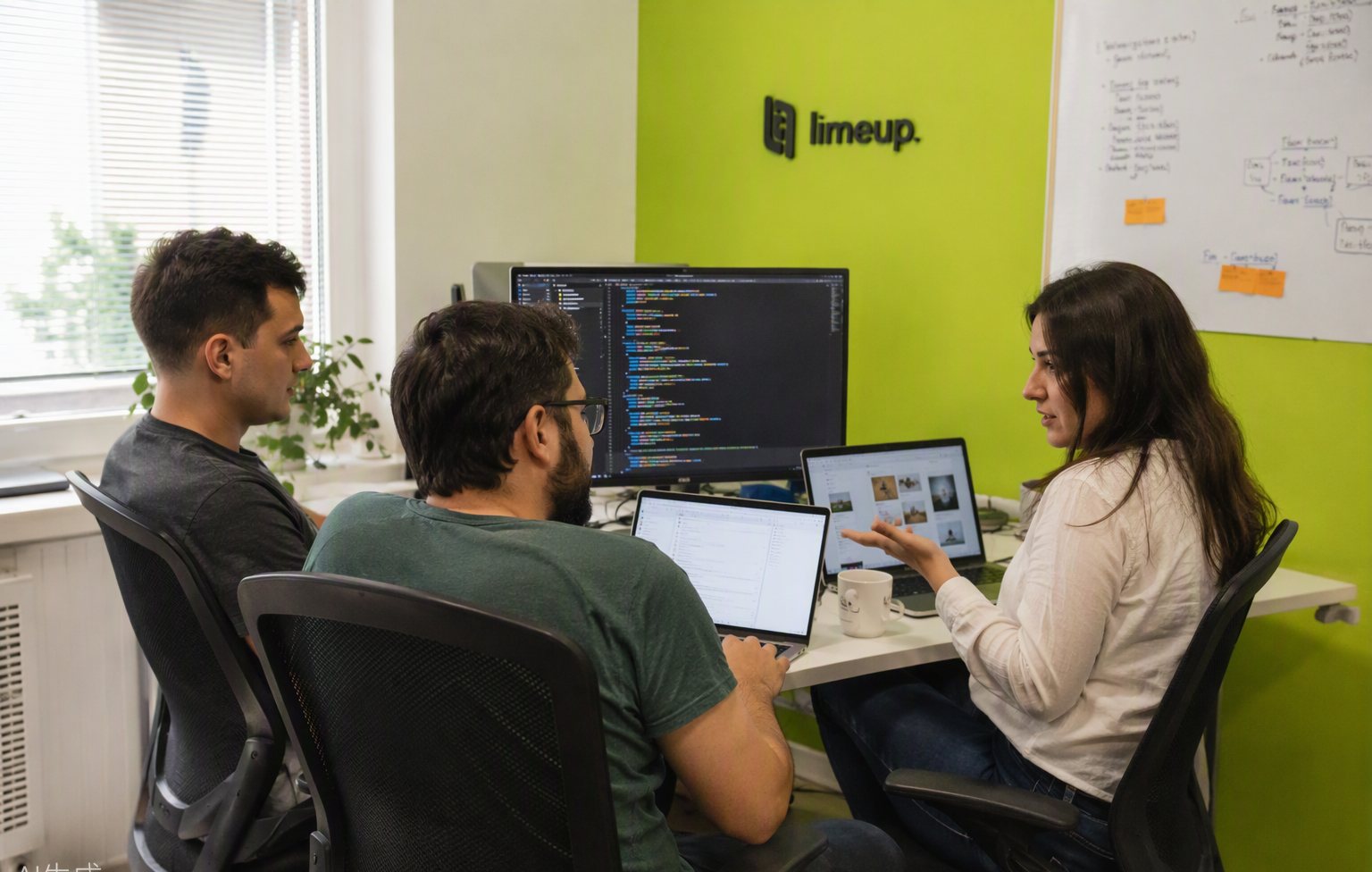 Zespół software house przy pracy nad projektem
